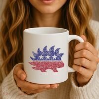 Distressed Libertarian Porcupine Cool Stylized Freedom Coffee Mug thumb 3