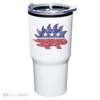 Distressed Libertarian Porcupine Cool Stylized Freedom Tumbler thumb 0