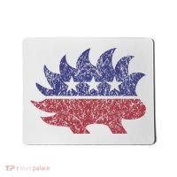 Distressed Libertarian Porcupine Cool Stylized Freedom Mousepad thumb 0