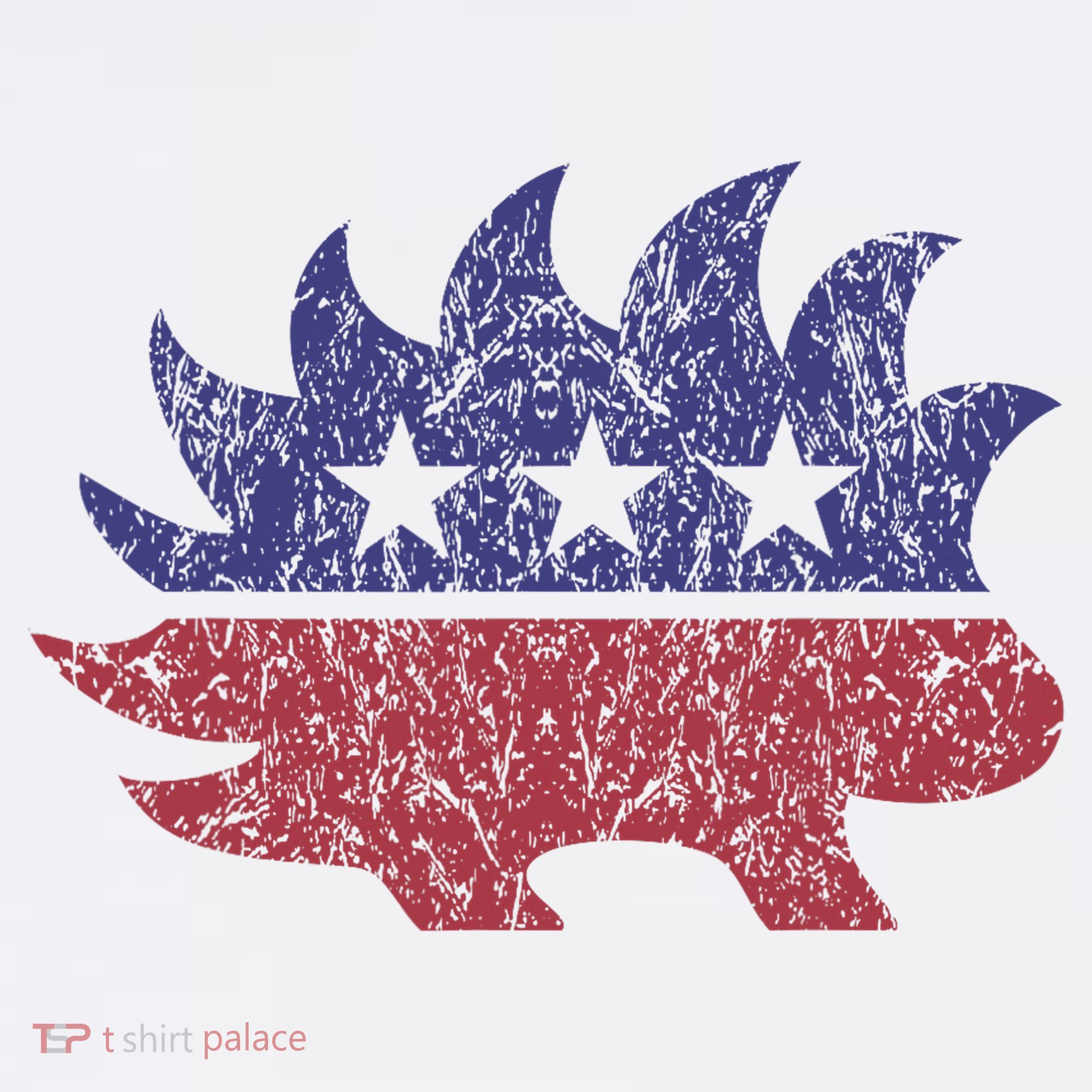 Distressed Libertarian Porcupine Cool Stylized Freedom Tank Top