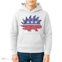 Distressed Libertarian Porcupine Cool Stylized Freedom Kids Hoodie thumb 4