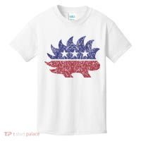 Distressed Libertarian Porcupine Cool Stylized Freedom Kids T-Shirt thumb 0