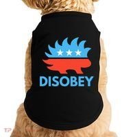 Disobey Libertarian Porcupine Resist Tyranny Gift Doggie Tank thumb 0