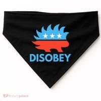 Disobey Libertarian Porcupine Resist Tyranny Gift USA-Made Doggie Bandana thumb 0