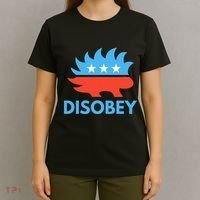 Disobey Libertarian Porcupine Resist Tyranny Gift T-Shirt thumb 4