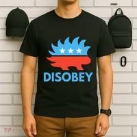 Disobey Libertarian Porcupine Resist Tyranny Gift T-Shirt thumb 6