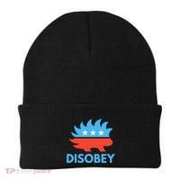 Disobey Libertarian Porcupine Resist Tyranny Gift Beanie thumb 0