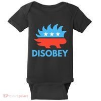 Disobey Libertarian Porcupine Resist Tyranny Gift Baby Bodysuit thumb 0