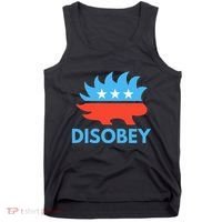 Disobey Libertarian Porcupine Resist Tyranny Gift Tank Top thumb 0