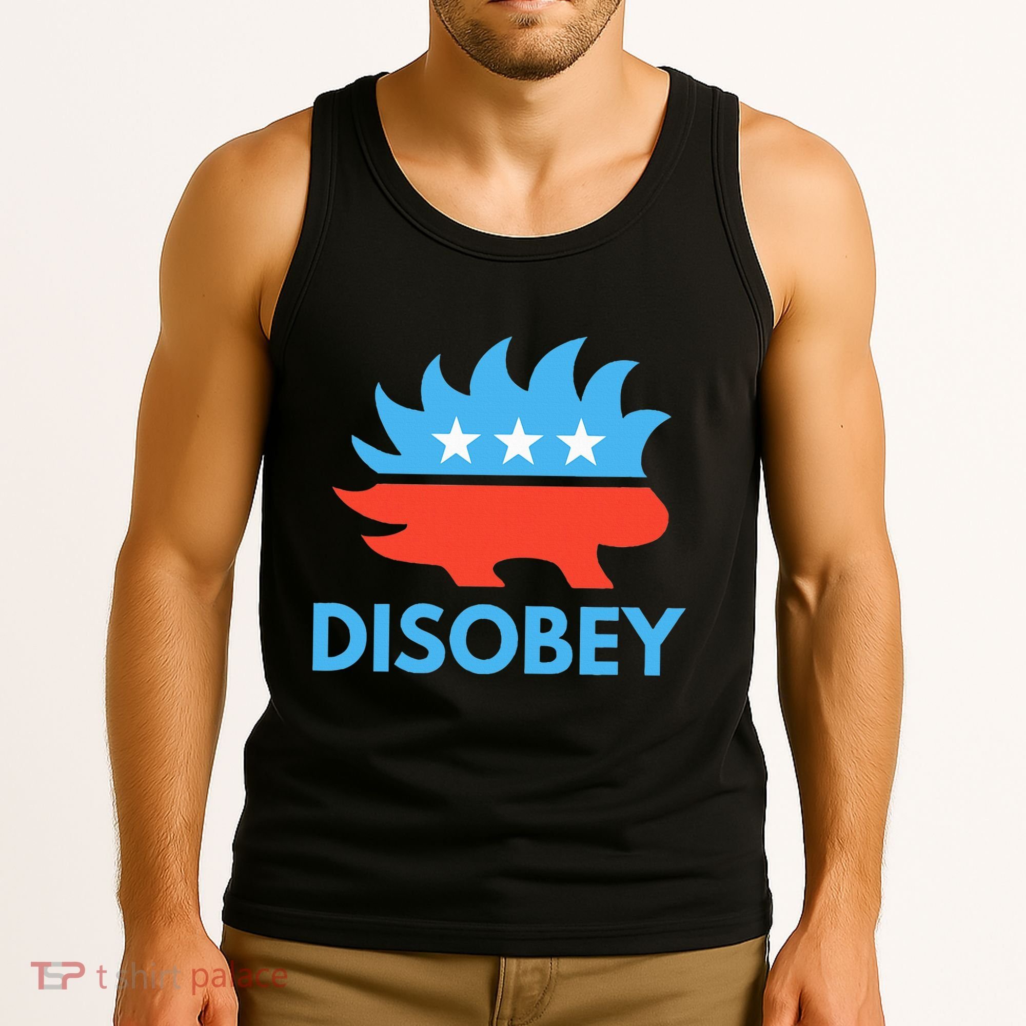 Disobey Libertarian Porcupine Resist Tyranny Gift Tank Top