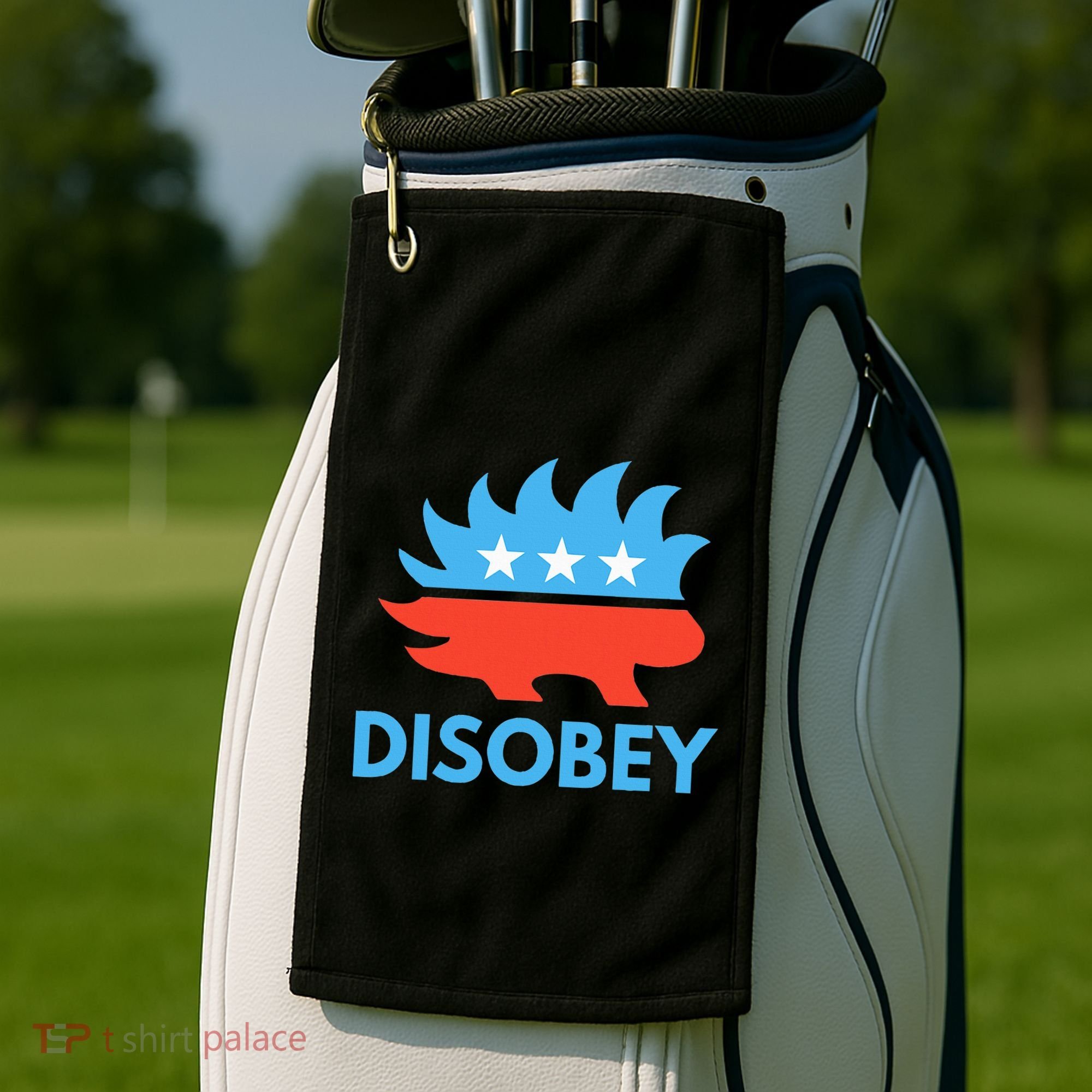 Disobey Libertarian Porcupine Resist Tyranny Gift Golf Towel