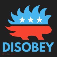 Disobey Libertarian Porcupine Resist Tyranny Gift Golf Towel thumb 3