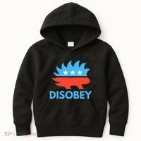 Disobey Libertarian Porcupine Resist Tyranny Gift Kids Hoodie thumb 0