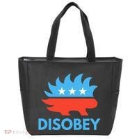Disobey Libertarian Porcupine Resist Tyranny Gift Tote Bag thumb 0