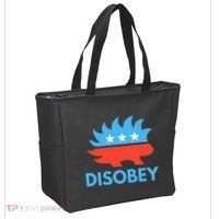 Disobey Libertarian Porcupine Resist Tyranny Gift Tote Bag thumb 2