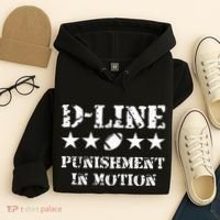 D Line Punishment In Motion Football Defensive Lineman Hoodie thumb 4