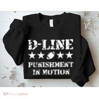 D Line Punishment In Motion Football Defensive Lineman Sweatshirt thumb 2