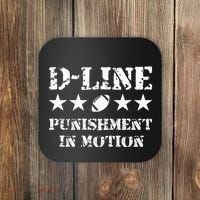 D Line Punishment In Motion Football Defensive Lineman Coaster thumb 0