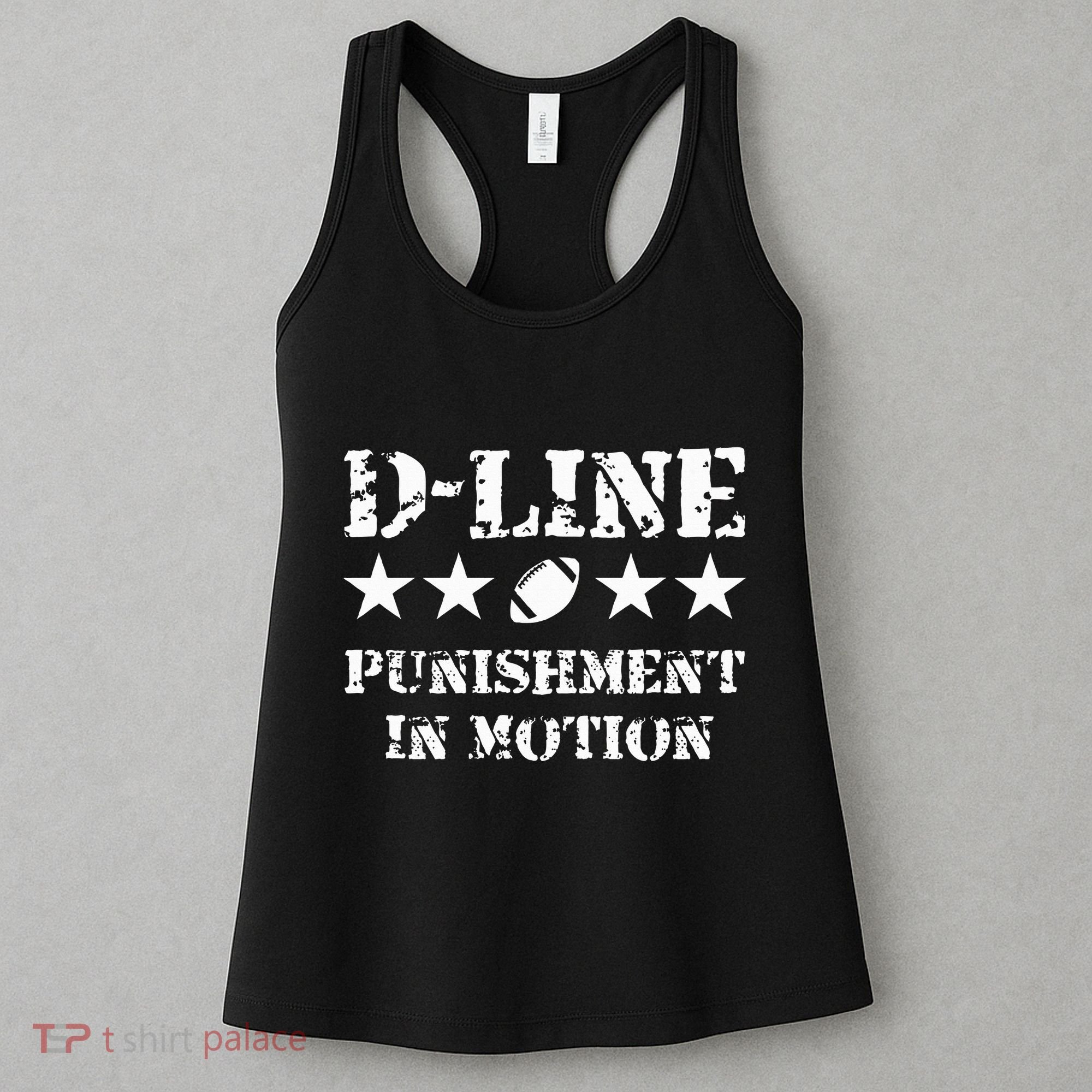 D Line Punishment In Motion Football Defensive Lineman Women's Tank Top