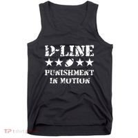D Line Punishment In Motion Football Defensive Lineman Tank Top thumb 0