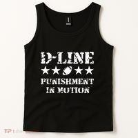 D Line Punishment In Motion Football Defensive Lineman Tank Top thumb 2