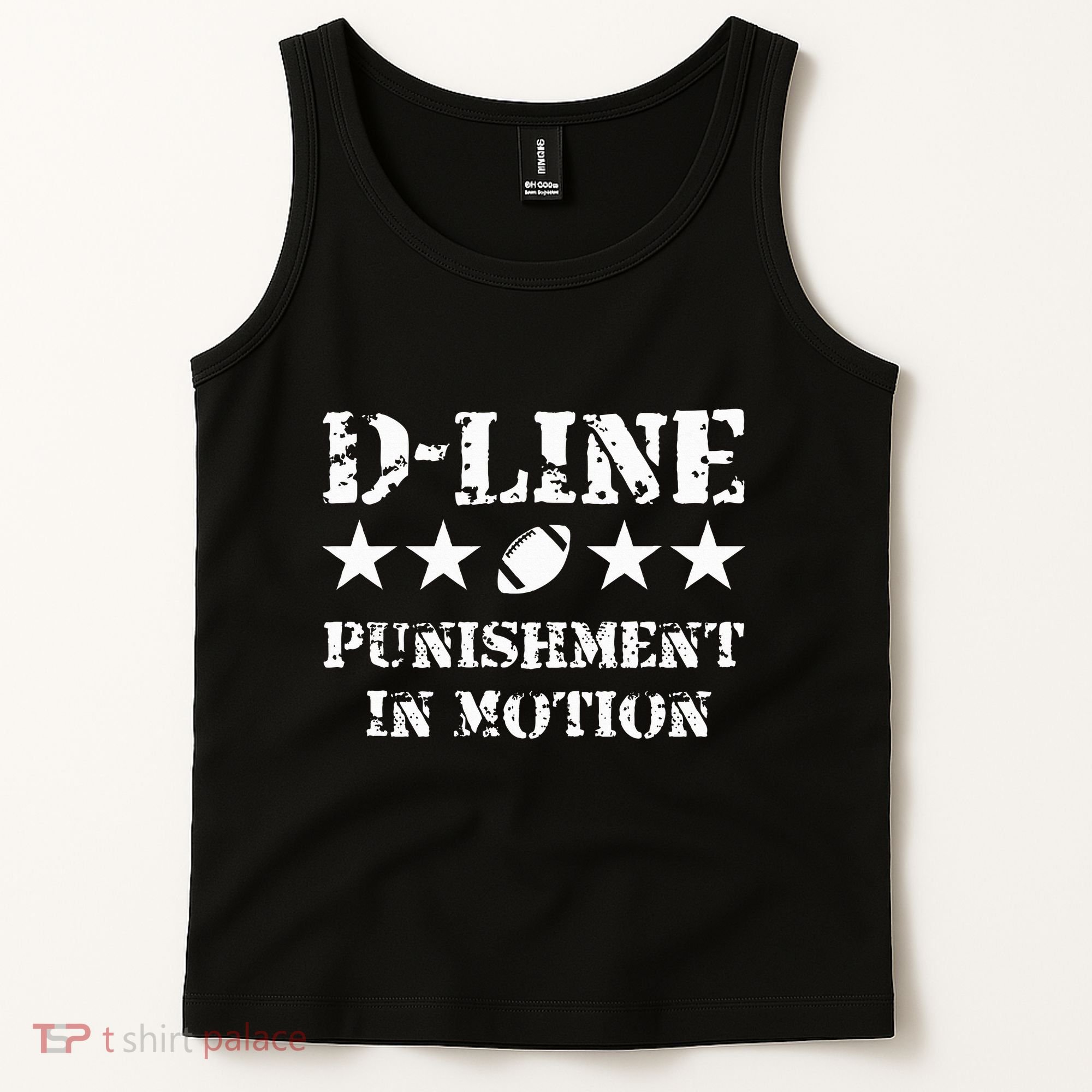 D Line Punishment In Motion Football Defensive Lineman Tank Top
