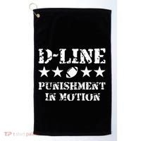 D Line Punishment In Motion Football Defensive Lineman Golf Towel thumb 0