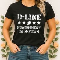 D Line Punishment In Motion Football Defensive Lineman Women's T-Shirt thumb 2