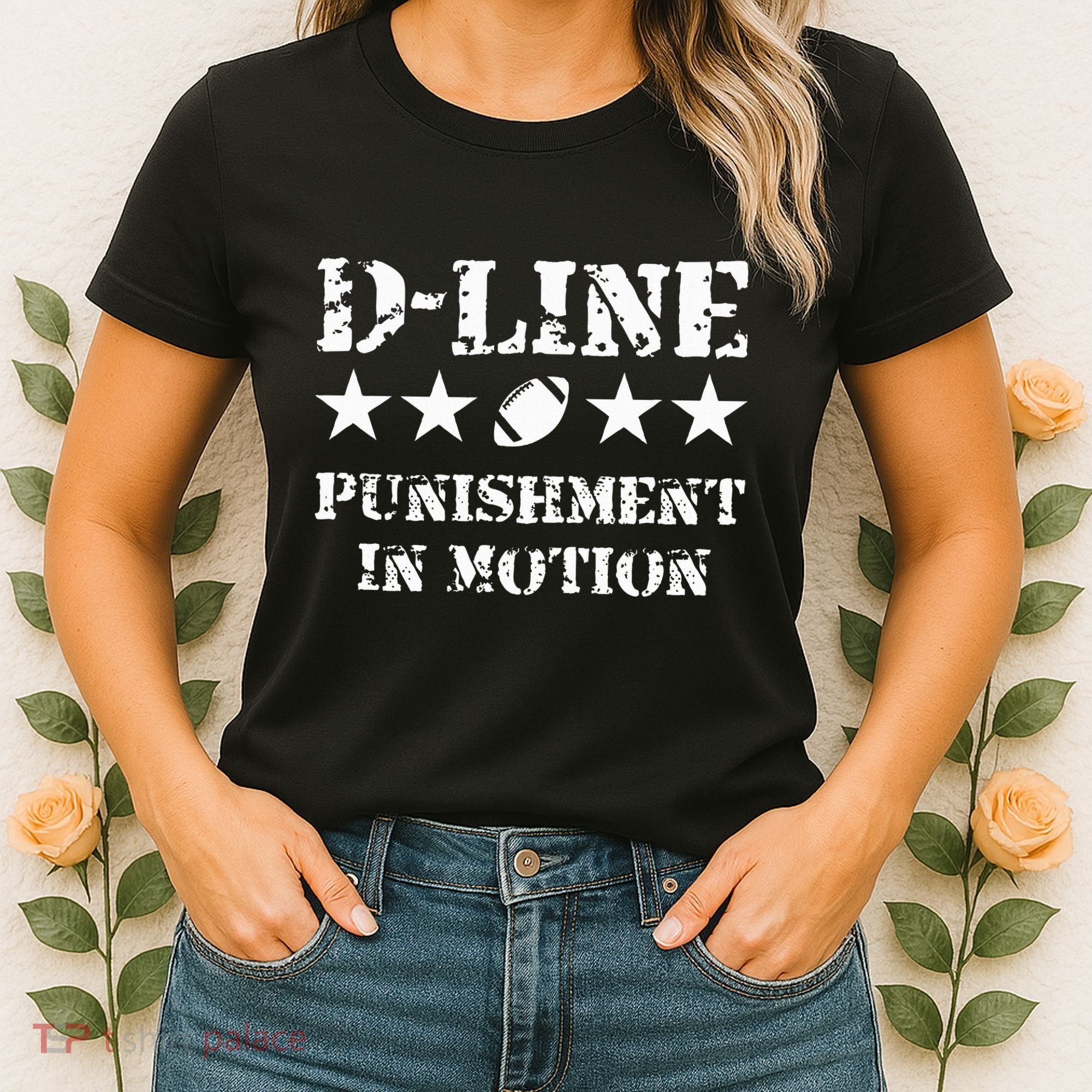 D Line Punishment In Motion Football Defensive Lineman Women's T-Shirt