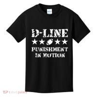 D Line Punishment In Motion Football Defensive Lineman Kids T-Shirt thumb 0