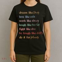 Dream Like Pony Love Like Soda Work Like Darry Laugh Like Two Bit T-Shirt thumb 4
