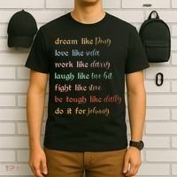 Dream Like Pony Love Like Soda Work Like Darry Laugh Like Two Bit T-Shirt thumb 6