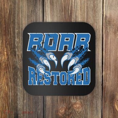 Detroit Lion Roar Restored Coaster