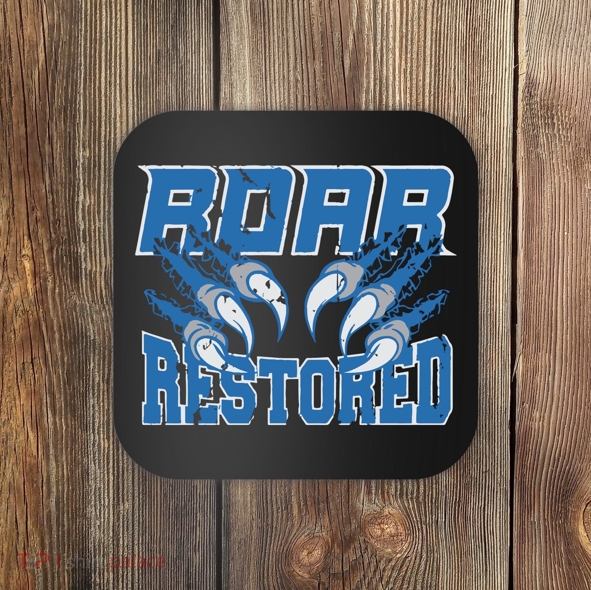 Detroit Lion Roar Restored Coaster