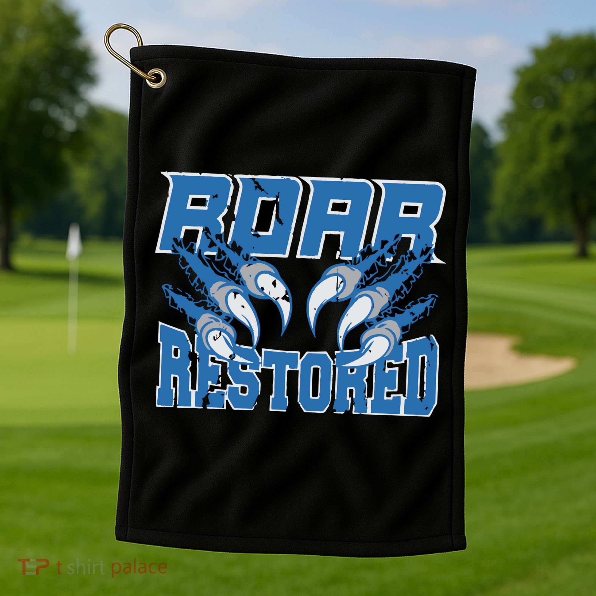 Detroit Lion Roar Restored Golf Towel