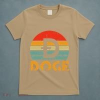 Dogecoin Logo Retro Vintage Dogecoin Hodler Trader T-Shirt thumb 5