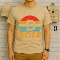 Dogecoin Logo Retro Vintage Dogecoin Hodler Trader T-Shirt thumb 6