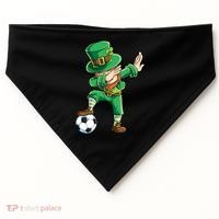 Dabbing Leprechaun St Patricks Day Soccer Sports Gift USA-Made Doggie Bandana thumb 0
