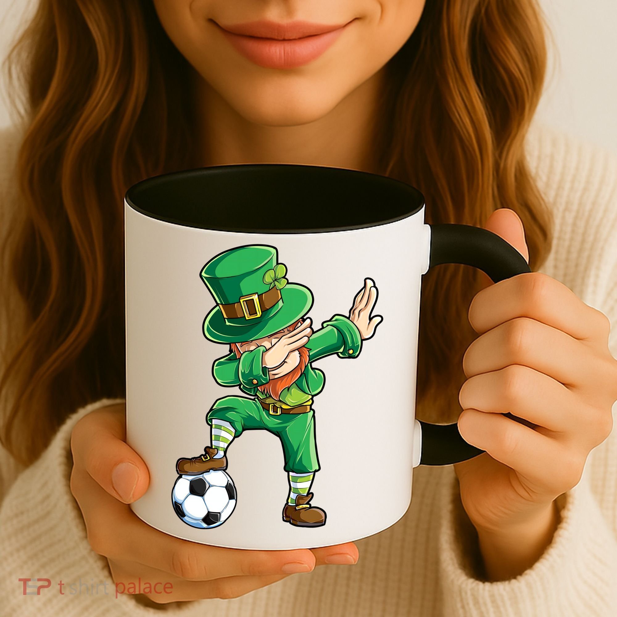 Dabbing Leprechaun St Patricks Day Soccer Sports Gift Coffee Mug