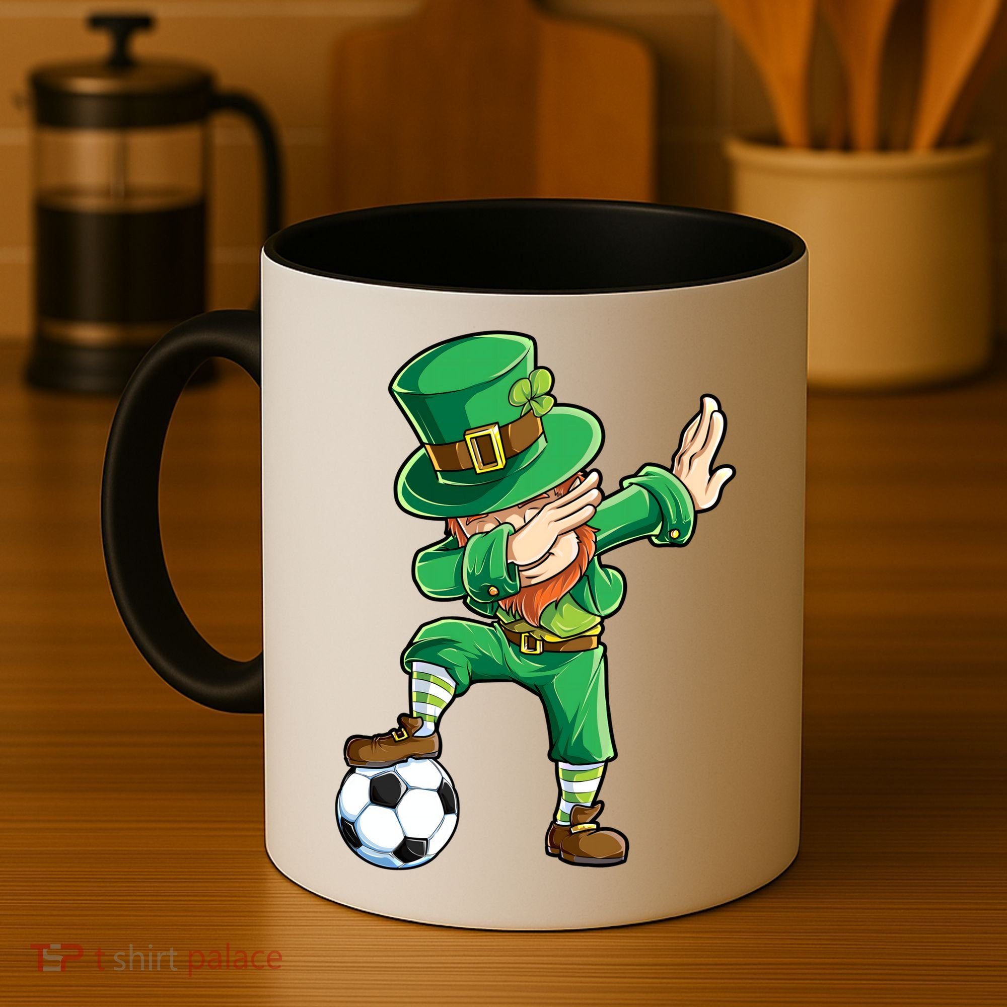 Dabbing Leprechaun St Patricks Day Soccer Sports Gift Coffee Mug