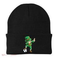 Dabbing Leprechaun St Patricks Day Soccer Sports Gift Beanie thumb 0