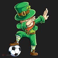 Dabbing Leprechaun St Patricks Day Soccer Sports Gift Beanie thumb 2
