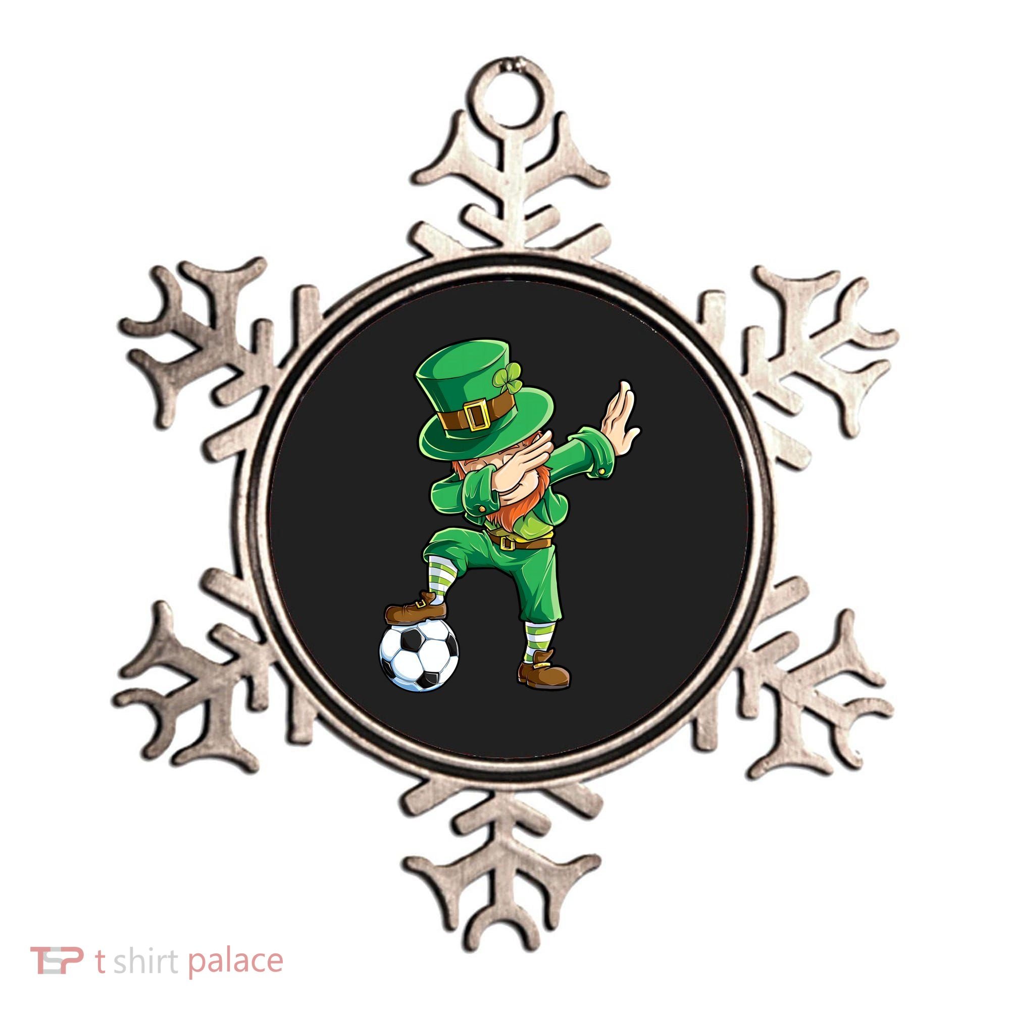 Dabbing Leprechaun St Patricks Day Soccer Sports Gift Ornament