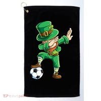Dabbing Leprechaun St Patricks Day Soccer Sports Gift Golf Towel thumb 0
