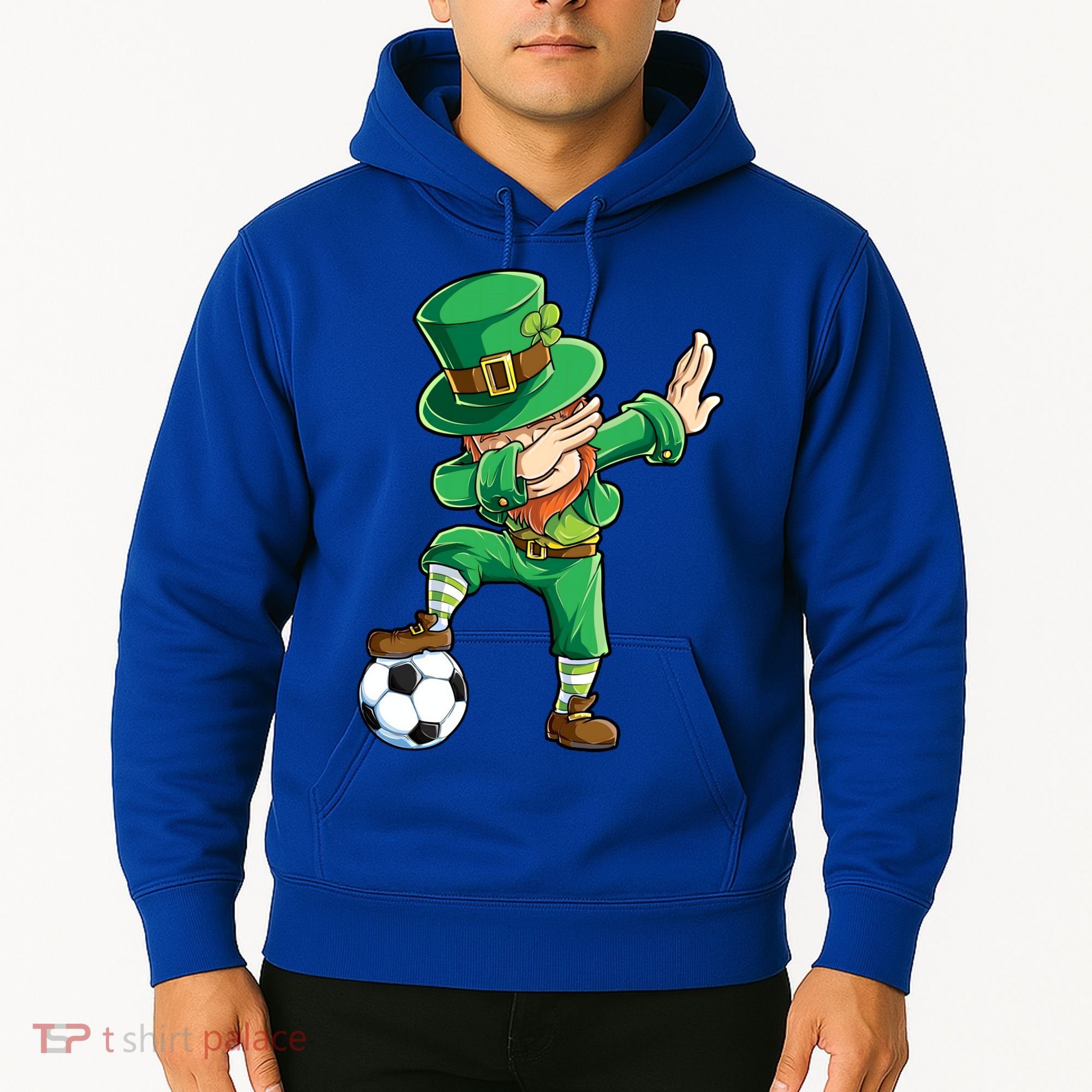 Dabbing Leprechaun St Patricks Day Soccer Sports Gift Hoodie