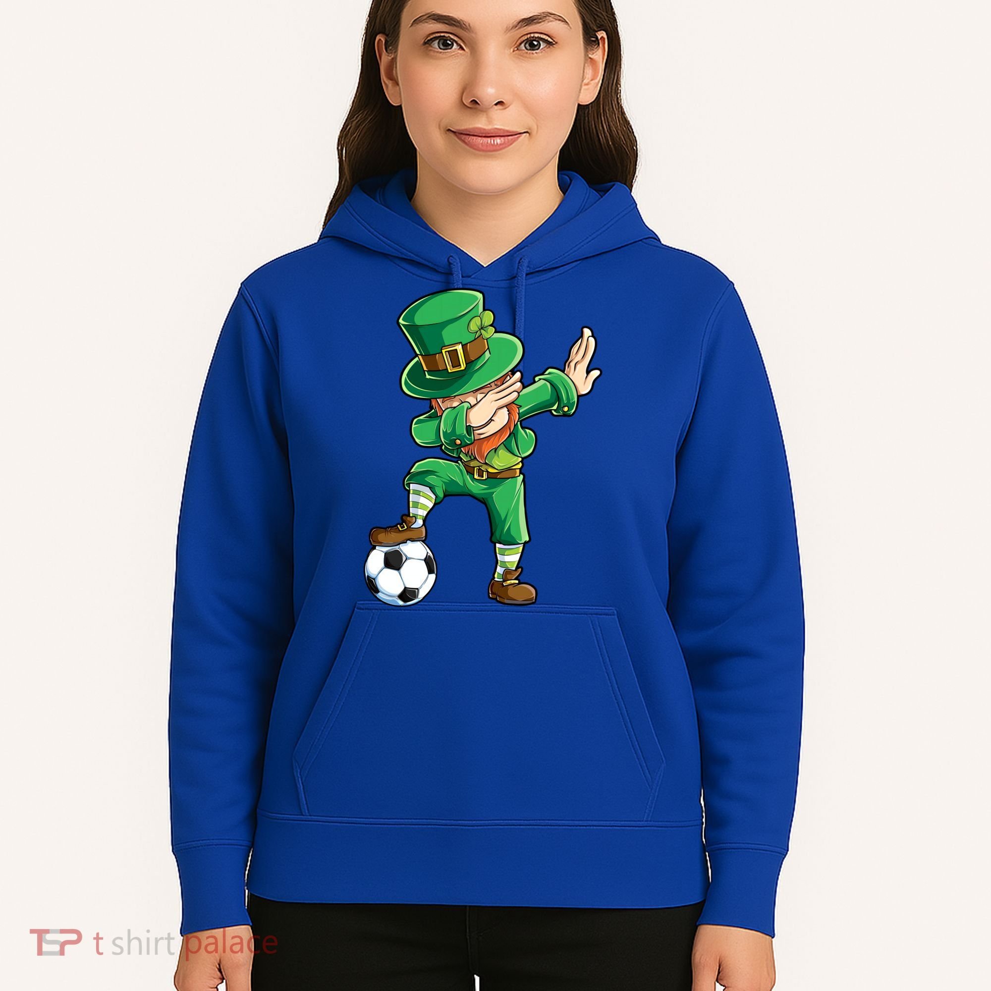 Dabbing Leprechaun St Patricks Day Soccer Sports Gift Hoodie