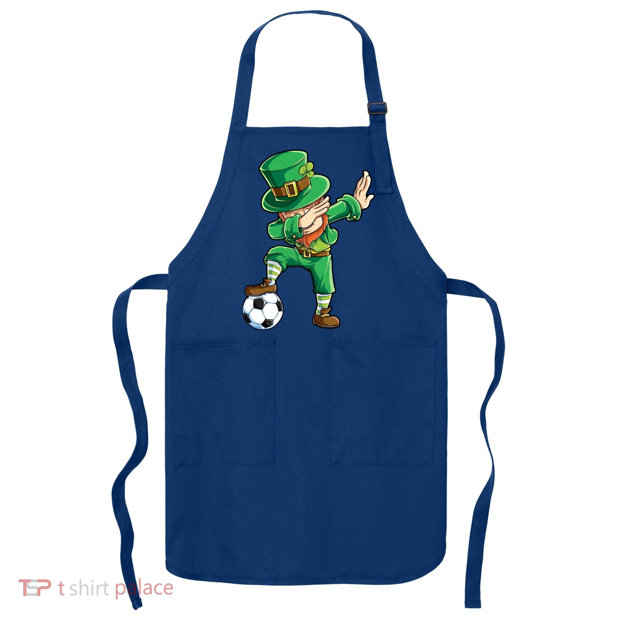 Dabbing Leprechaun St Patricks Day Soccer Sports Gift Apron