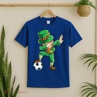 Dabbing Leprechaun St Patricks Day Soccer Sports Gift T-Shirt thumb 2