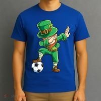 Dabbing Leprechaun St Patricks Day Soccer Sports Gift T-Shirt thumb 3