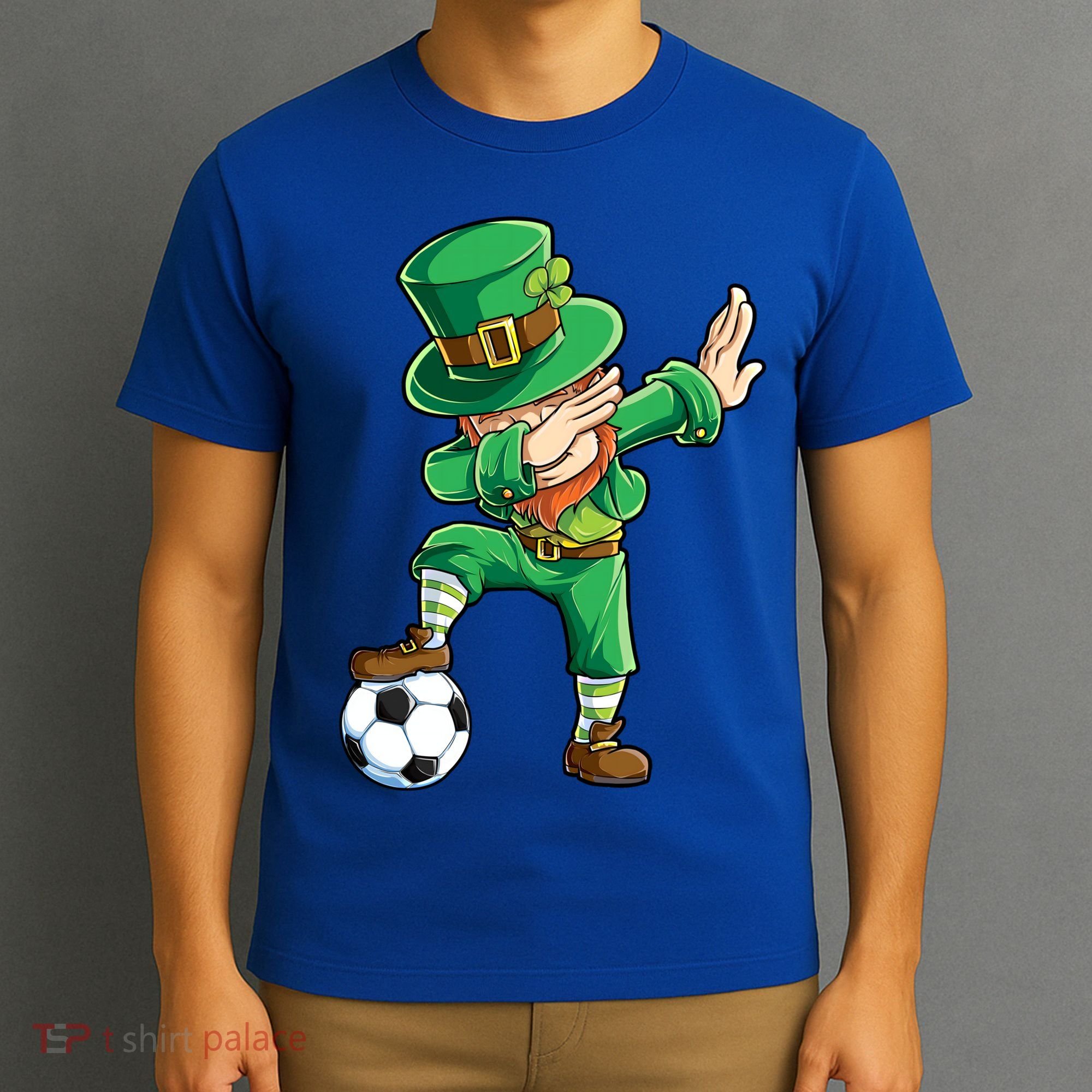 Dabbing Leprechaun St Patricks Day Soccer Sports Gift T-Shirt